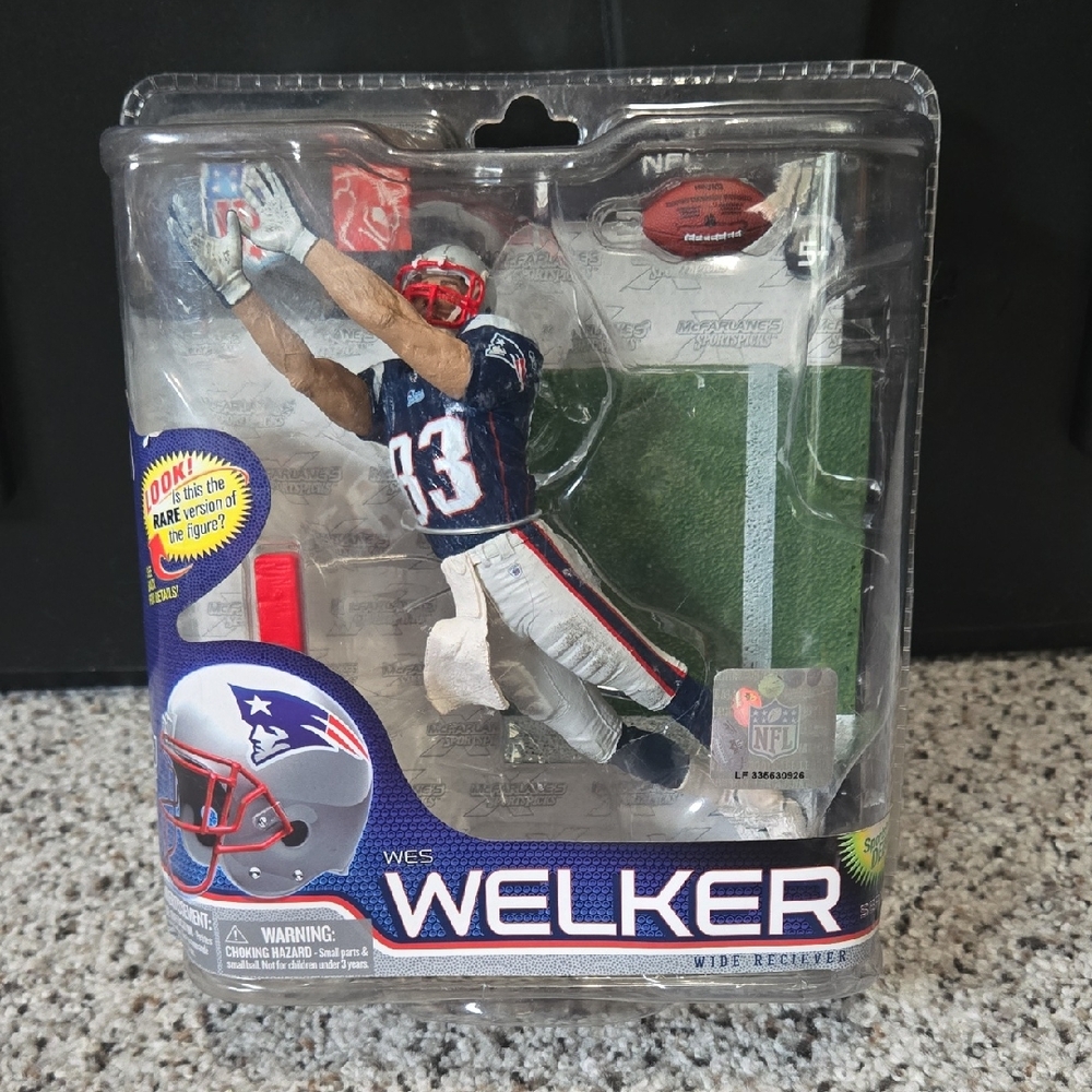 McFarlane Wes Welker NFL Action Figure - Blue and Red
